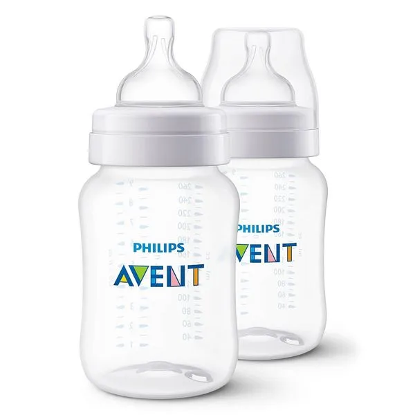 Philips Avent Anti-colic Бутылочка медленный поток 1 мес+, SCF813/27, 260 мл, 2 шт.