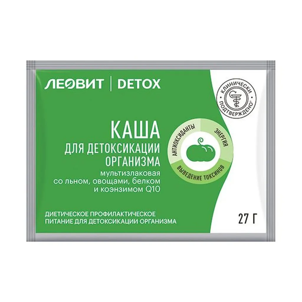 Леовит Detox Каша мультизлаковая со льном и овощами, каша, 27 г, 1 шт.