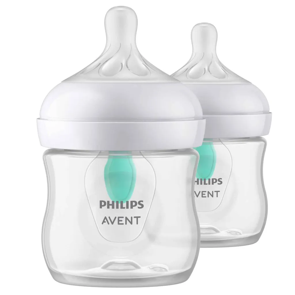 Philips Avent Бутылочка с силиконовой соской Natural Response 0m+, арт. SCY670/02, бутылочка для кормления, медленный поток, 125 мл, 2 шт.