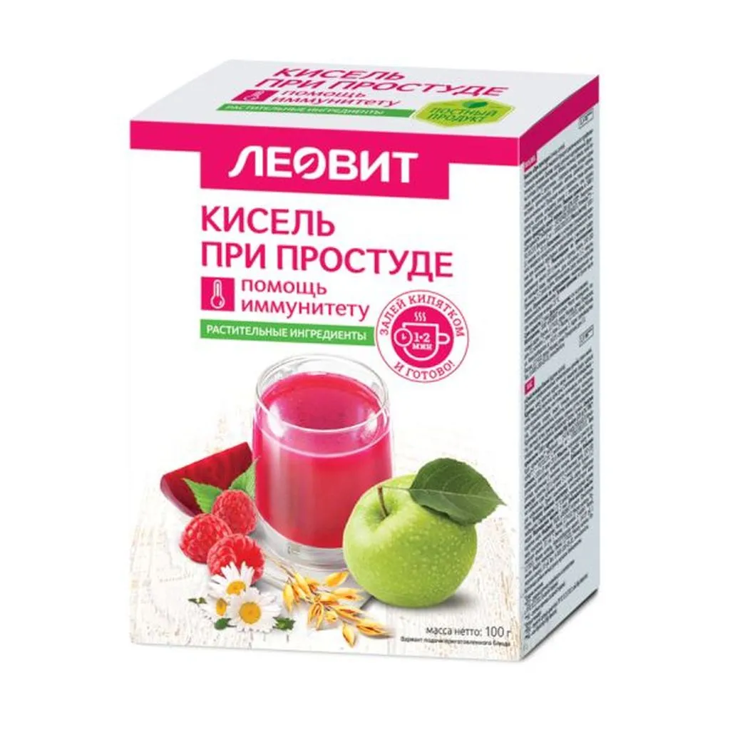 Леовит Кисель при простуде, порошок, 20 г, 5 шт.