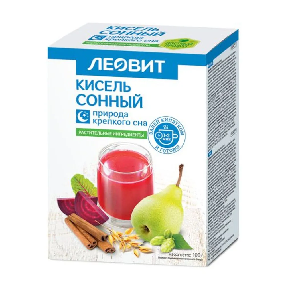 Леовит Кисель Сонный, порошок, 20 г, 5 шт.