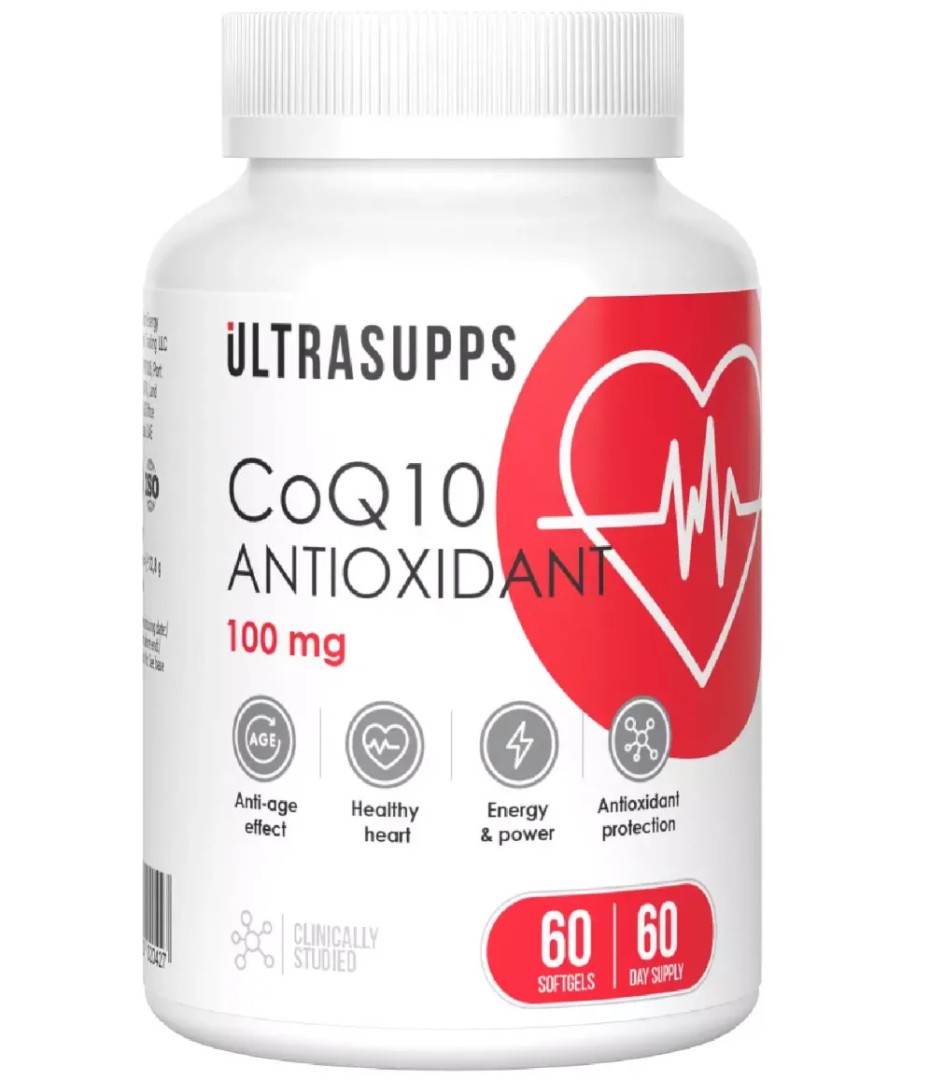 Ultrasupps Коэнзим Q10 Антиоксидант, капсулы мягкие, 60 шт.