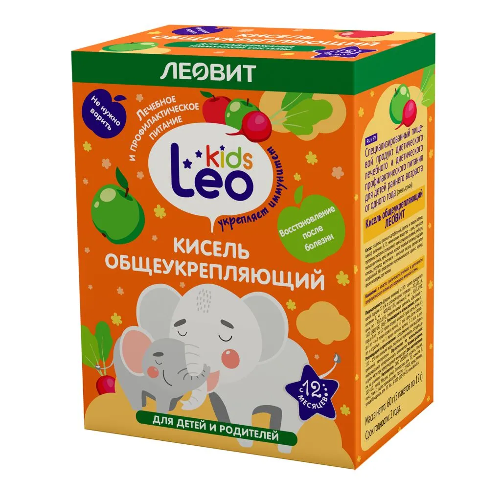 Леовит Leo Kids Кисель общеукрепляющий, 12 г, 5 шт.