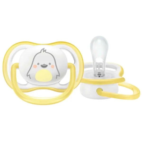 Philips Avent Ultra Air Соска-пустышка, SCF086/26, 0-6 мес, силиконовая ортодонтическая с футляром, 1 шт.