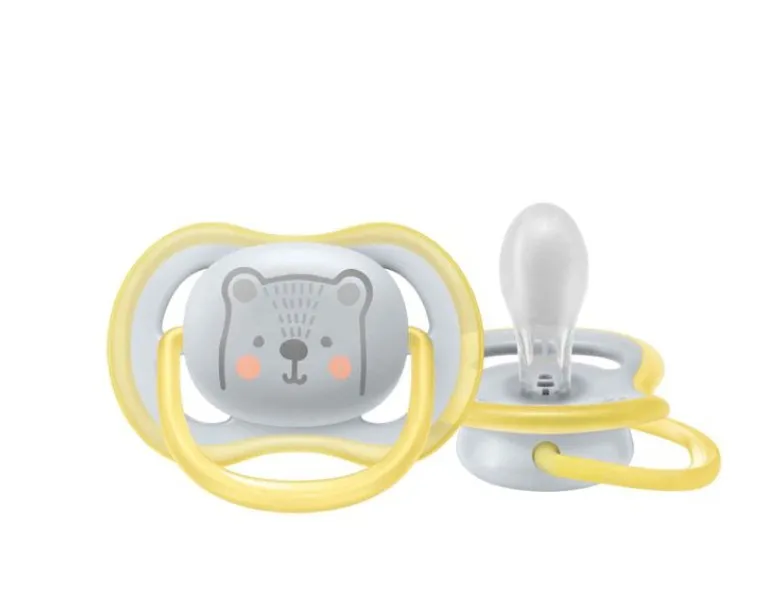 Philips Avent Ultra Air Соска-пустышка, SCF086/76, 6-18 мес, силиконовая ортодонтическая с футляром, 1 шт.