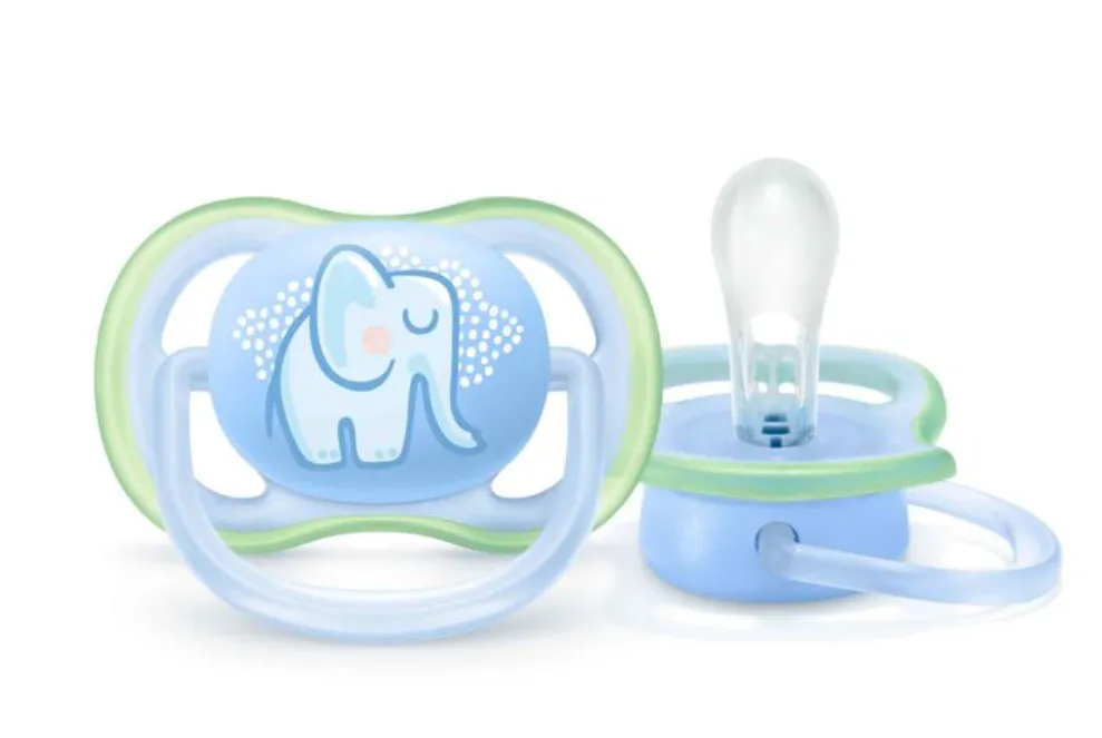 Philips Avent Ultra Air Соска-пустышка, SCF086/01, 0-6 мес, силиконовая ортодонтическая с футляром, 1 шт.