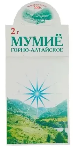 Мумие горно-алтайское, пластины лекарственные, 2 г, 1 шт.