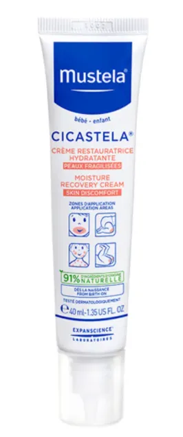 Mustela Cicastela Восстанавливающий увлажняющий крем, крем для детей, 40 мл, 1 шт.