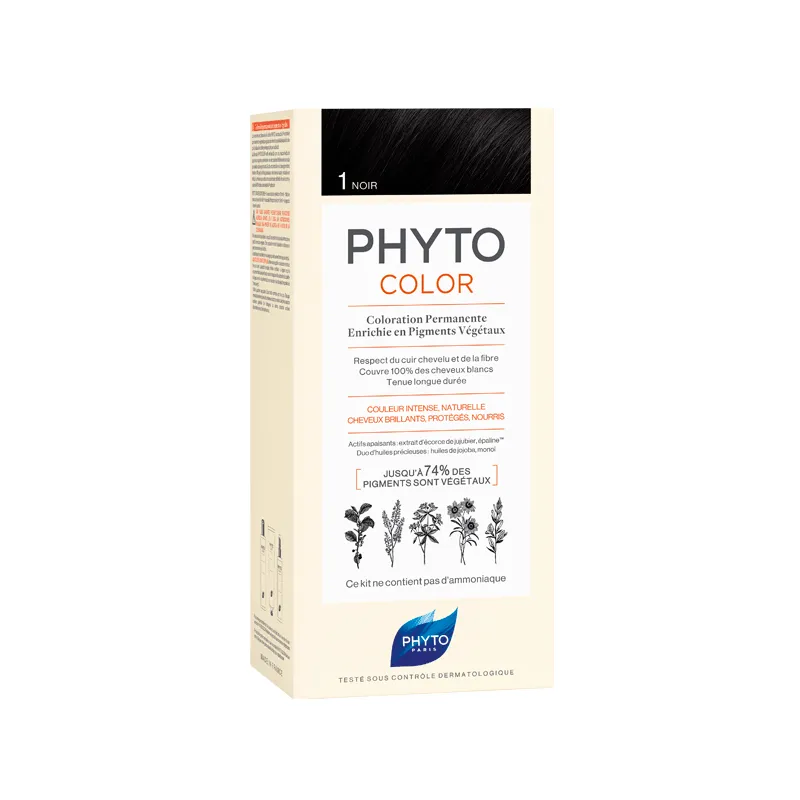 Phytosolba PhytoColor Краска для волос 1 черный, тон 1, краска для волос, 1 шт.