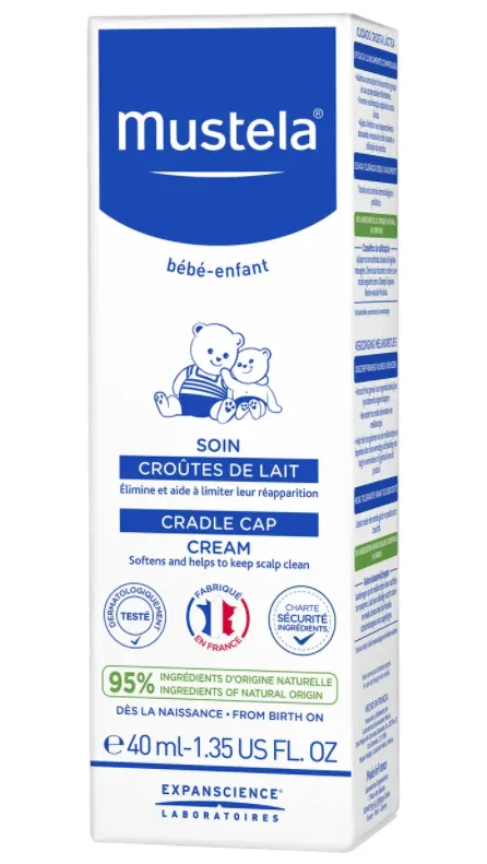 Mustela Крем для кожи головы от молочных корочек, крем, 40 мл, 1 шт.