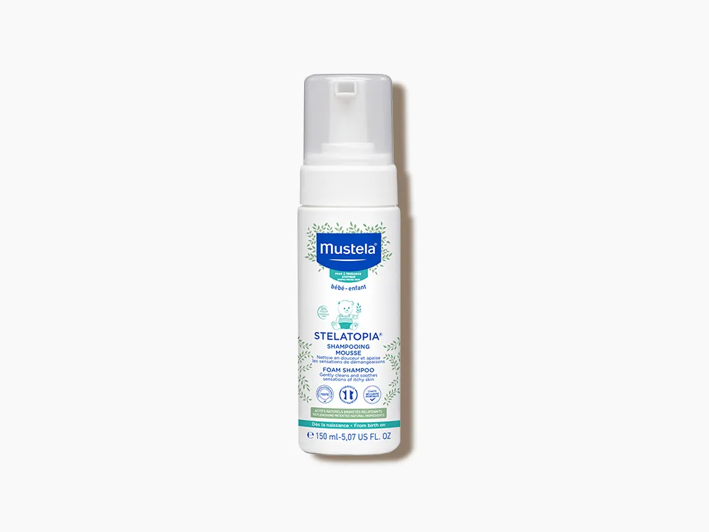 Mustela Шампунь-мусс для детей Stelatopia, для сухой кожи, склонной в атопии, 150 мл, 1 шт.