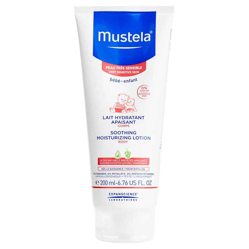 Mustela Увлажняющее успокаивающее молочко для тела, молочко, 200 мл, 1 шт.