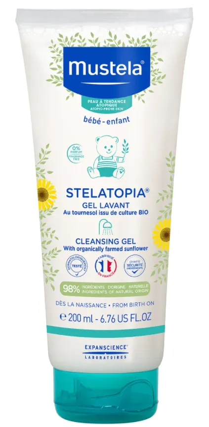 Mustela Stelatopia Очищающий гель для купания, гель, 200 мл, 1 шт.