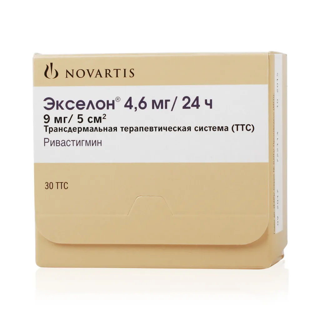 Экселон, 4.6 мг/сут, трансдермальная терапевтическая система, 30 шт.