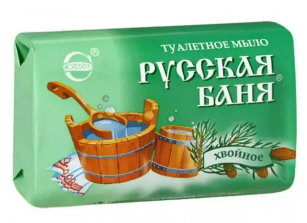 Мыло туалетное Русская Баня, мыло, хвойное, 100 г, 1 шт.