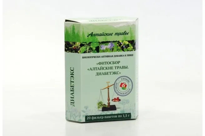 Алтайские травы Диабетэкс фитосбор, фиточай, 1.5 г, 20 шт.