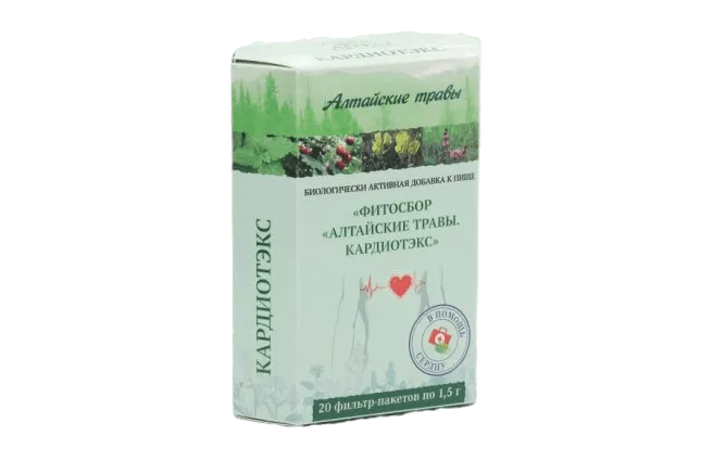 Алтайские Травы Фитосбор Кардиотэкс, фиточай, 1.5 г, 20 шт.