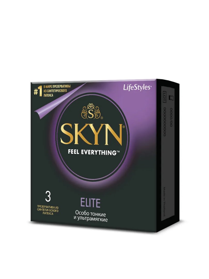 Skyn Elite Презервативы особо тонкие, презерватив, синтетический латекс, 3 шт.