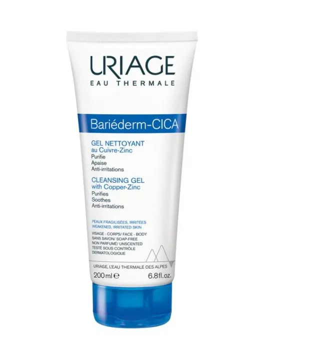 Uriage Bariederm Cica Очищающий гель с Cu-Zn, гель, 200 мл, 1 шт.