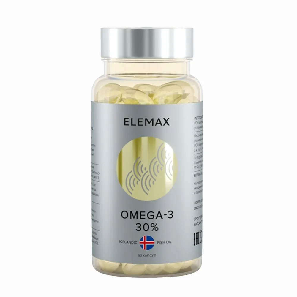 Elemax Omega-3 30%, капсулы, 90 шт.