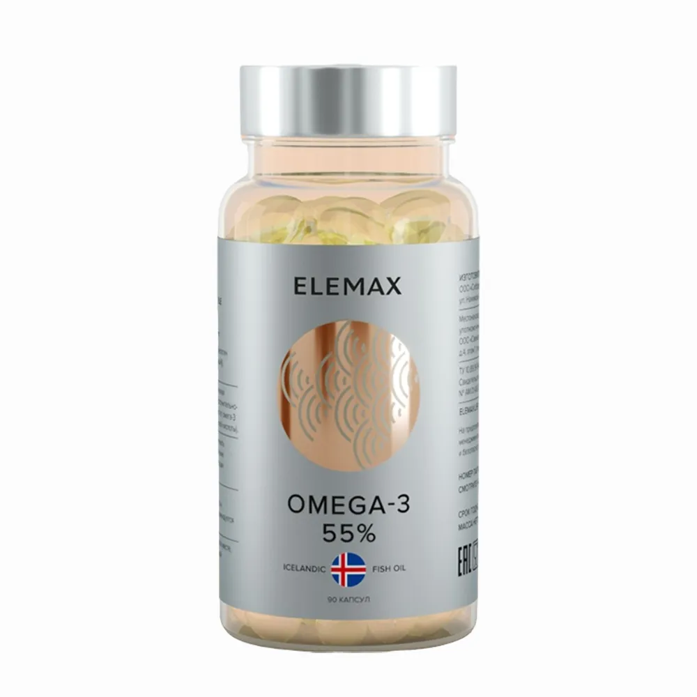 Elemax Omega-3 55%, капсулы, 90 шт.