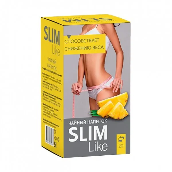 Slim Like фиточай, фиточай, со вкусом ананаса, 1.5 г, 20 шт.