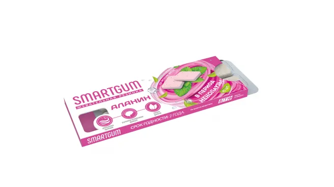 Smartgum Аланин В период менопаузы мята, жевательная резинка, 10 шт.