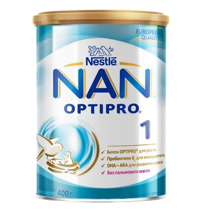 NAN 1 Optipro, для детей с рождения, смесь молочная сухая, с пробиотиками, 400 г, 1 шт.