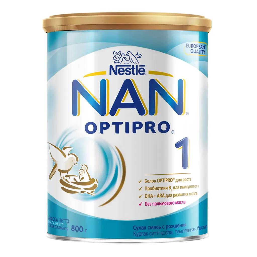 NAN 1 Optipro, для детей с рождения, смесь молочная сухая, с пробиотиками, 800 г, 1 шт.