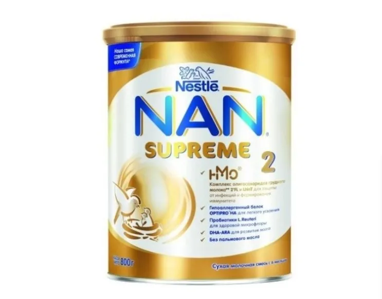 NAN Supreme 2, для детей с 6 месяцев, смесь молочная сухая, 800 г, 1 шт.