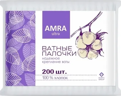 Amra Ватные палочки, 200 шт.