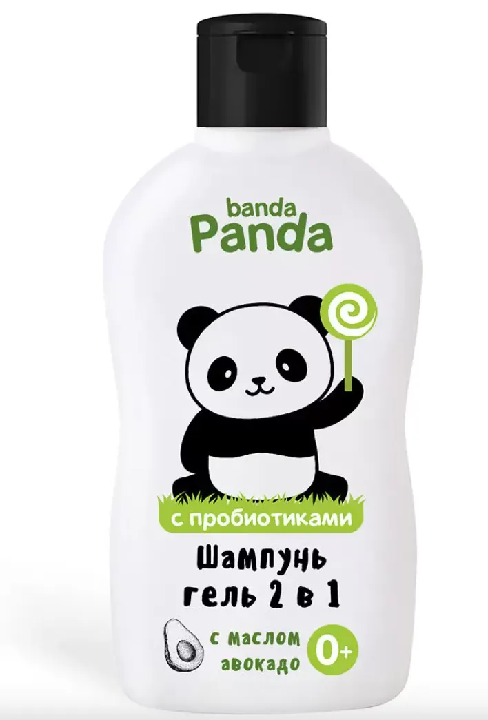 Наша Мама Banda Panda Средство для купания и шампунь 2в1, 0+, 250 мл, 1 шт.