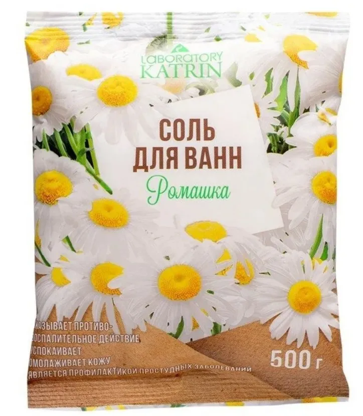 Соль для ванн Ромашка, соль для ванн, 500 г, 1 шт.