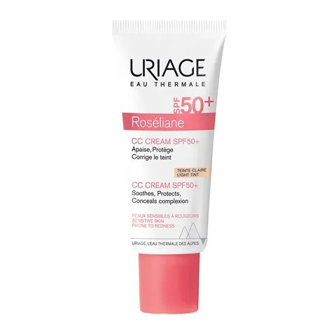 Uriage Roseliane CC Крем для лица SPF50+, крем для лица, маскировка покраснений, тон бежевый, 40 мл, 1 шт.