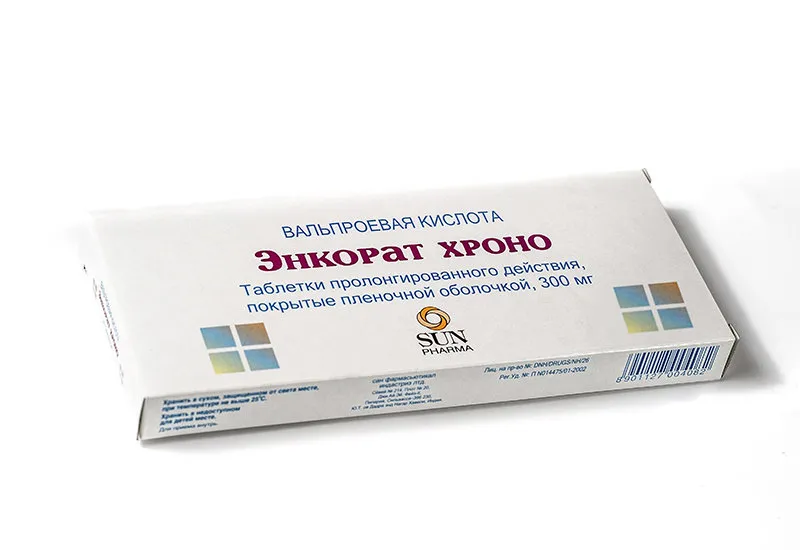 Энкорат хроно, 300 мг, таблетки пролонгированного действия, покрытые пленочной оболочкой, 30 шт.