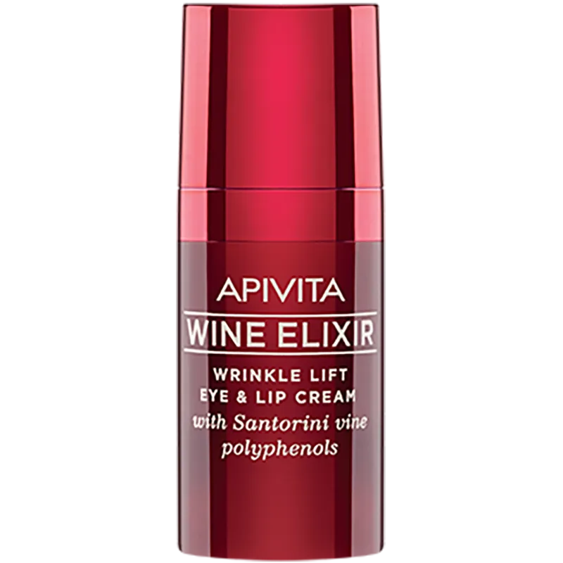 Apivita Wine Elixir Крем-лифтинг для контура глаз и губ, крем, 15 мл, 1 шт.