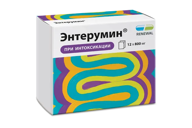 Энтерумин, 800 мг, порошок для приготовления суспензии для приема внутрь, 12 шт.