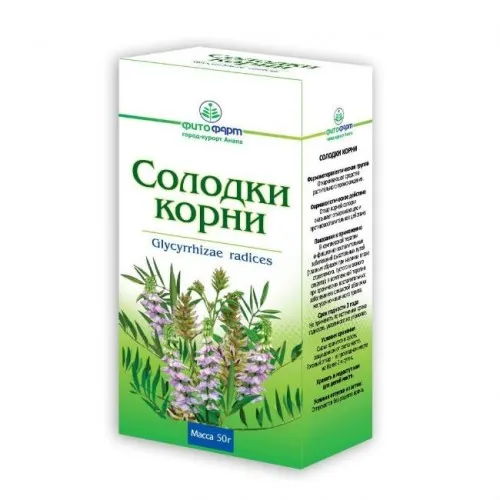 Солодки корни, сырье растительное измельченное, 50 г, 1 шт., Фитофарм