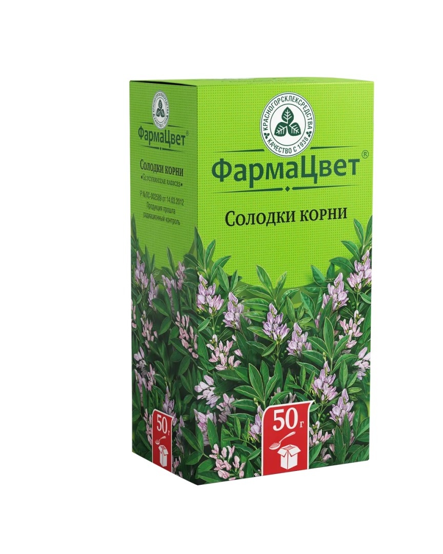 Солодки корни, сырье растительное измельченное, 50 г, 1 шт.