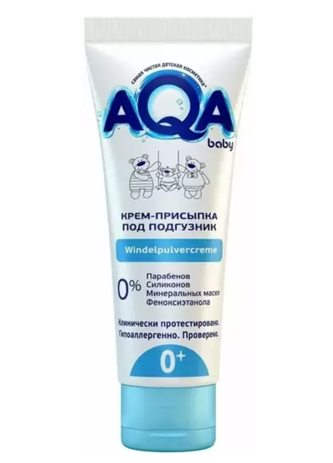 AQA baby Крем-присыпка под подгузник, 75 мл, 1 шт.