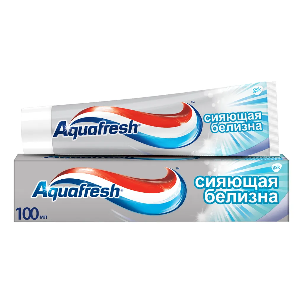 Aquafresh Сияющая белизна Зубная паста, паста зубная, 100 мл, 1 шт.