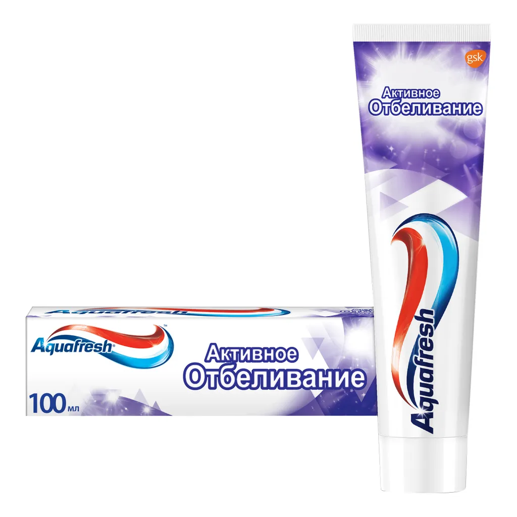 Aquafresh Активное Отбеливание Зубная паста, паста зубная, 100 мл, 1 шт.