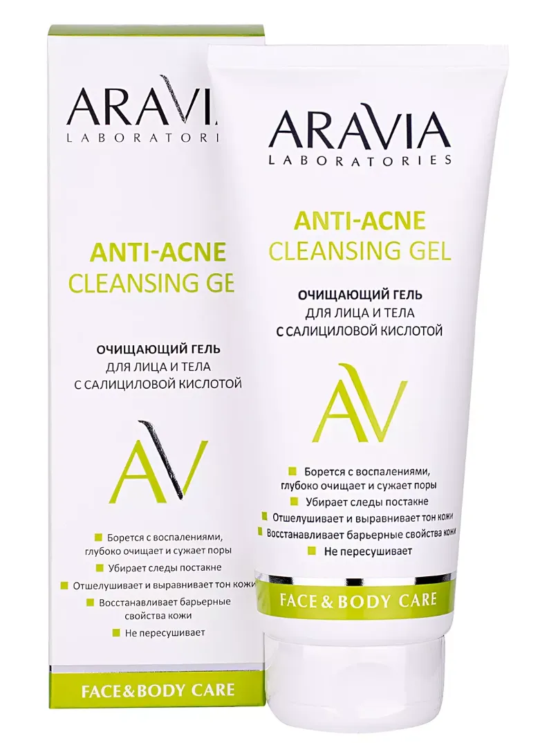 Aravia Laboratories Anti-Acne Cleansing Gel Очищающий гель, гель, с салициловой кислотой, 200 мл, 1 шт.