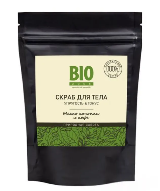 BioZone Скраб для тела, скраб, масло конопли и кофе, 150 мл, 1 шт.