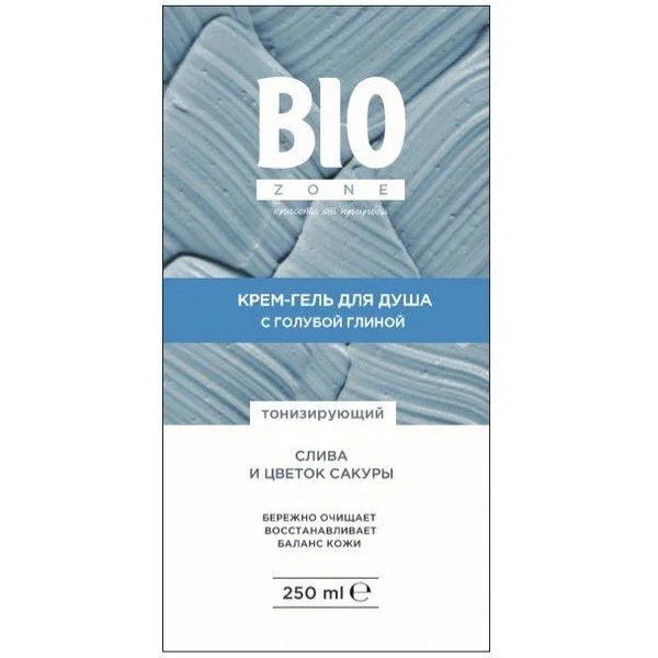 Биозон Крем-гель для душа с голубой глиной, 250 мл, 1 шт.