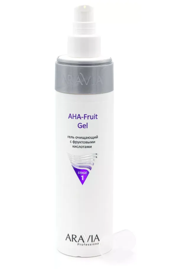 Aravia Professional AHA Fruit Gel Гель очищающий, гель, с фруктовыми кислотами, 250 мл, 1 шт.