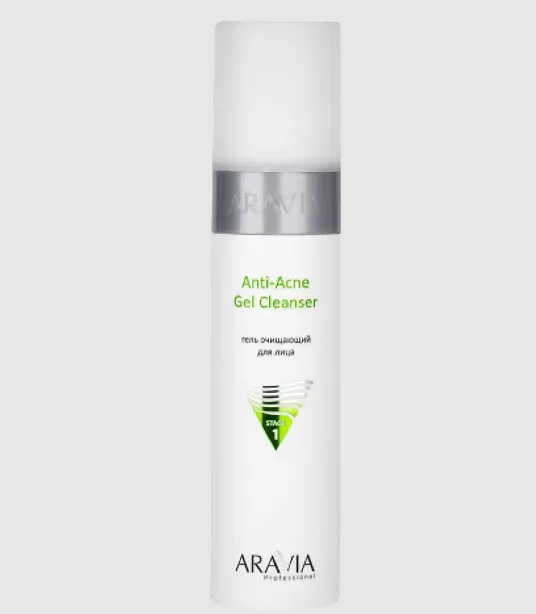 Aravia Professional Anti-Acne Гель очищающий, гель для лица, для жирной и проблемной кожи, 250 мл, 1 шт.