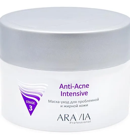 Aravia Professional Anti-Acne Intensive Маска-уход для лица, маска для лица, для жирной и проблемной кожи, 150 мл, 1 шт.