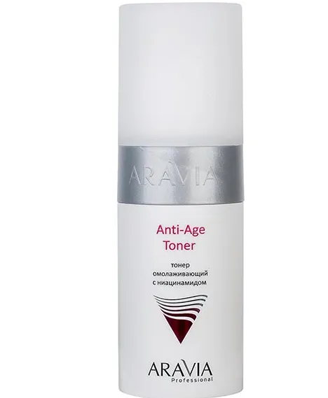 Aravia Professional Anti-Age Тонер омолаживающий, тоник для лица, с ниацинамидом, 150 мл, 1 шт.