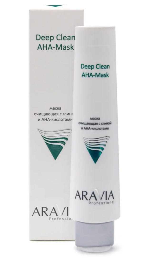 Aravia Professional Маска для лица очищающая, маска для лица, с глиной и AHA-кислотами, 100 мл, 1 шт.